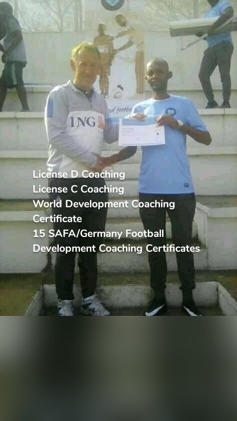 License D Coaching
License C Coaching
World Development Coaching Certificate
15 SAFA/Germany Football Development Coaching Certificates